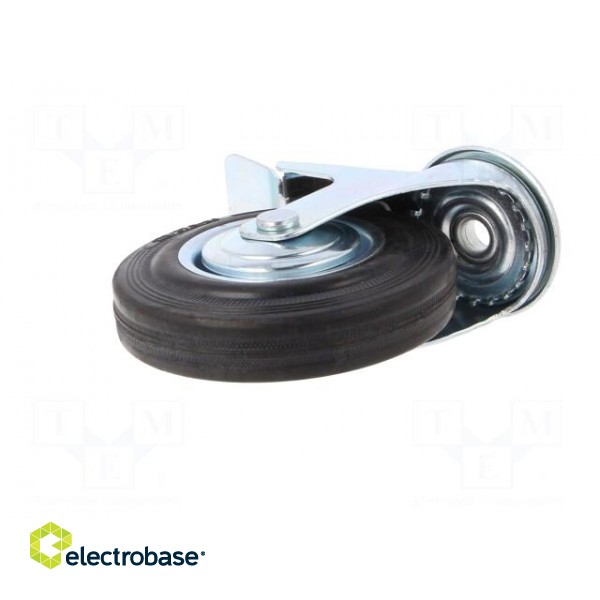 Transport wheel | Ø: 125mm | W: 25mm | H: 152mm | 100kg | Mat: rubber paveikslėlis 2