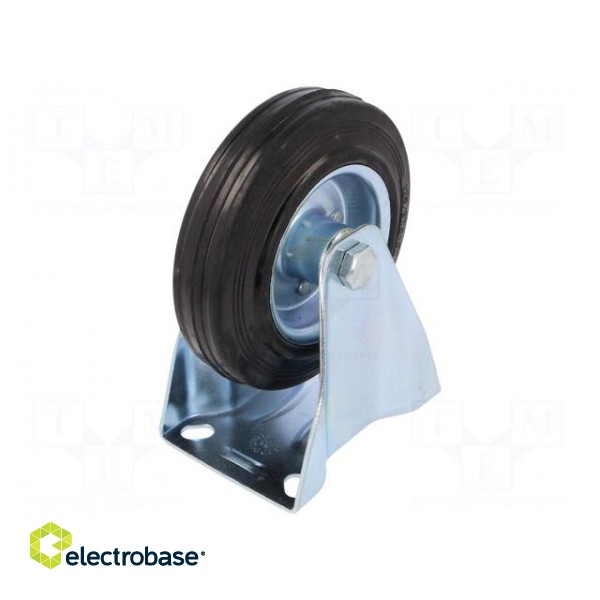 Transport wheel | Ø: 125mm | W: 25mm | H: 152mm | rigid | 100kg | rubber image 1