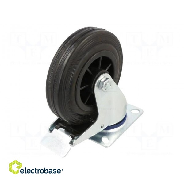 Transport wheel | Ø: 125mm | W: 38mm | H: 156mm | torsional with lock paveikslėlis 1