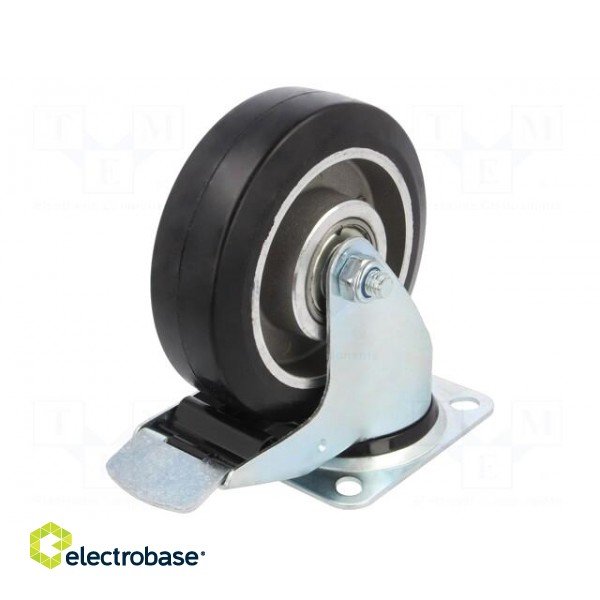 Transport wheel | Ø: 125mm | W: 40mm | H: 156mm | torsional with lock paveikslėlis 1