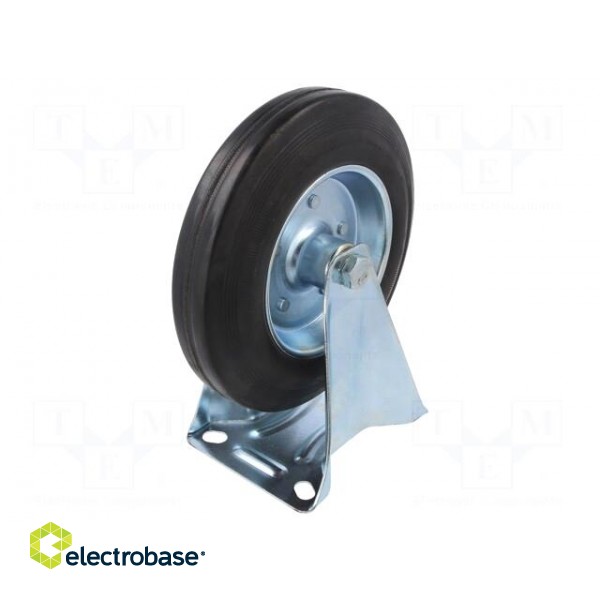 Transport wheel | Ø: 200mm | W: 27mm | H: 237mm | rigid | 230kg | rubber image 1