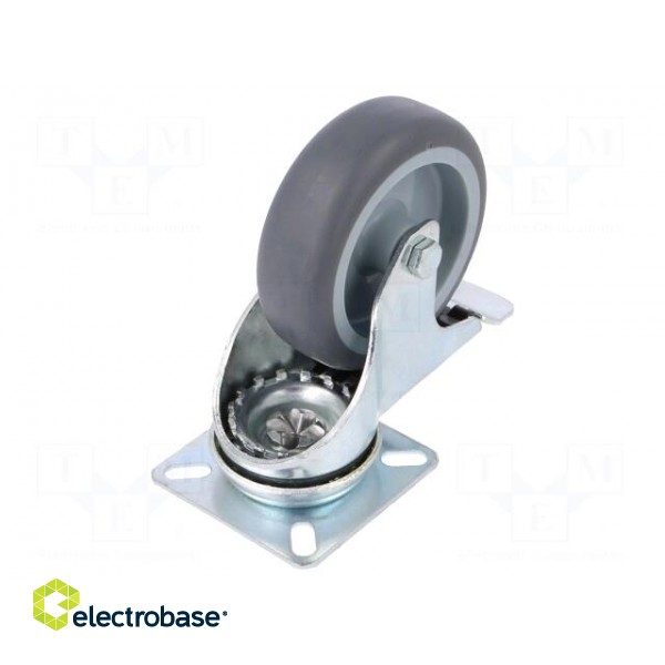 Transport wheel | Ø: 75mm | W: 25mm | H: 100mm | torsional with lock image 1