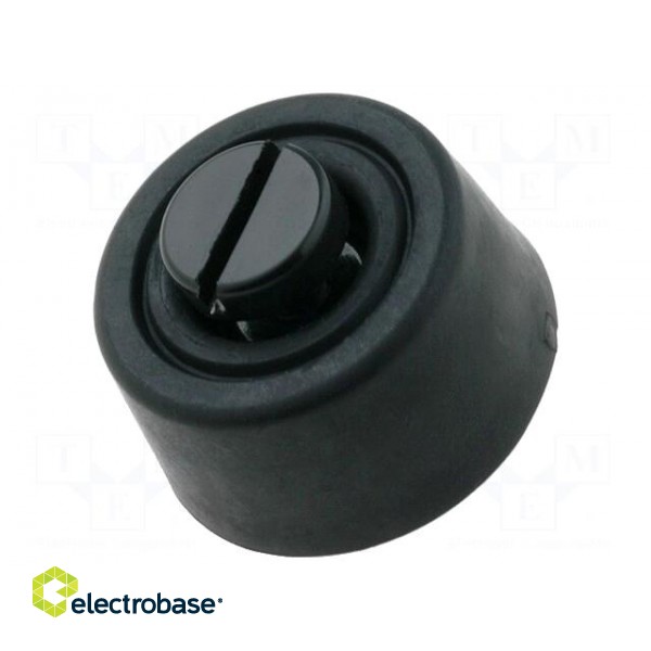 Quick mounting foot | black | polyetylene | A: 5mm | B: 20mm | C: 18mm