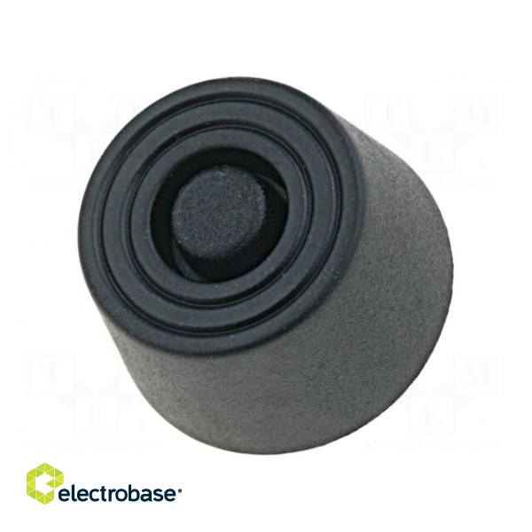 Quick mounting foot | black | polyetylene | A: 8mm | B: 23.7mm