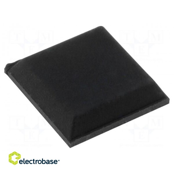 Self-adhesive foot | black | rubber | A: 10.5mm | B: 8.6mm | C: 2.5mm