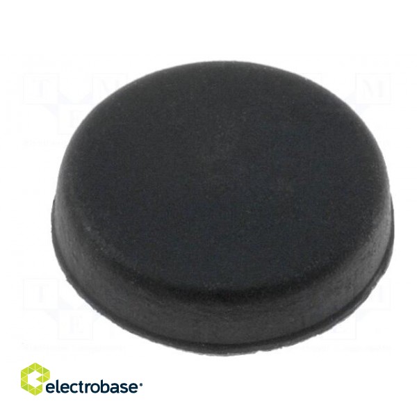 Self-adhesive foot | black | rubber | A: 10.8mm | B: 10.2mm | C: 3mm