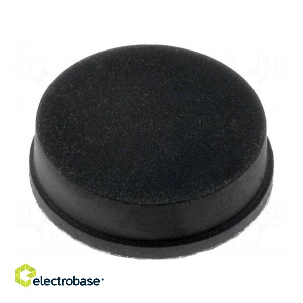 Self-adhesive foot | black | rubber | A: 11.3mm | B: 10.7mm | C: 3.2mm
