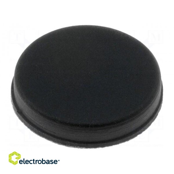 Self-adhesive foot | black | rubber | A: 11.7mm | B: 10.6mm | C: 2.85mm
