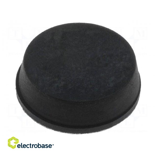 Self-adhesive foot | black | rubber | A: 12.7mm | B: 11.5mm | C: 4mm