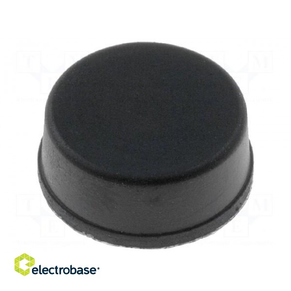 Self-adhesive foot | black | rubber | A: 12mm | B: 11.2mm | E: 5.1mm
