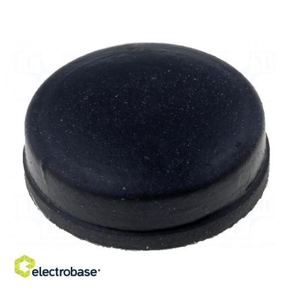 Self-adhesive foot | black | rubber | A: 9.9mm | B: 4mm | C: 3mm