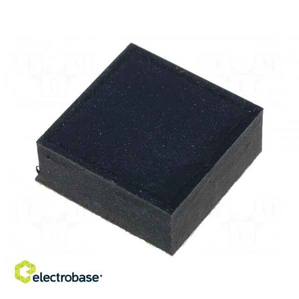 Self-adhesive foot | black | rubber | Y: 12mm | X: 12mm | Z: 5mm