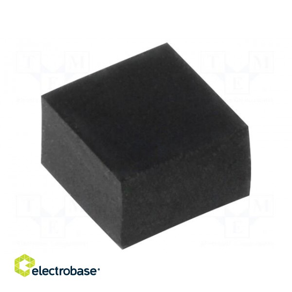 Self-adhesive foot | black | rubber | Y: 6mm | X: 6mm | Z: 4mm