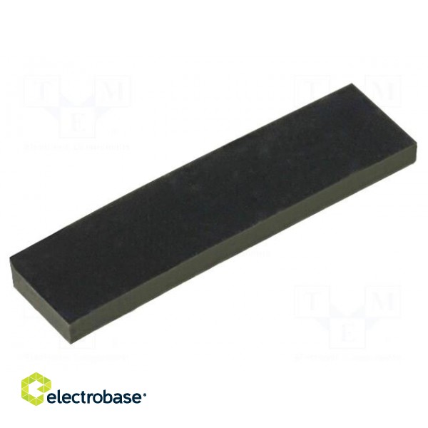 Self-adhesive foot | H: 1.5mm | black | rubber | W: 20mm | L: 5mm