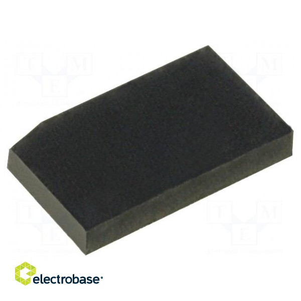 Self-adhesive foot | H: 1.6mm | black | rubber | W: 9.9mm | L: 6mm