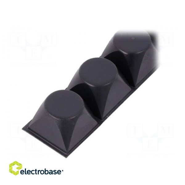 Self-adhesive foot | H: 13.2mm | black | polyurethane image 2