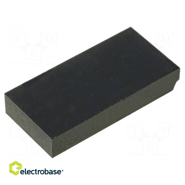 Self-adhesive foot | H: 3.5mm | black | rubber | W: 20mm | L: 10mm