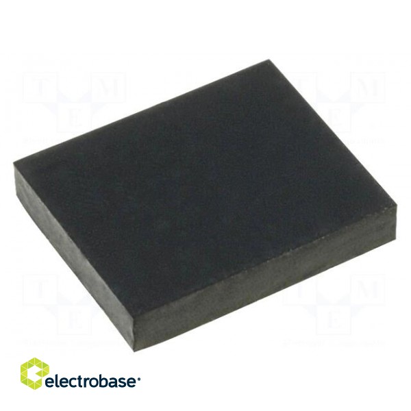 Self-adhesive foot | H: 3mm | black | rubber | W: 12mm | L: 15mm