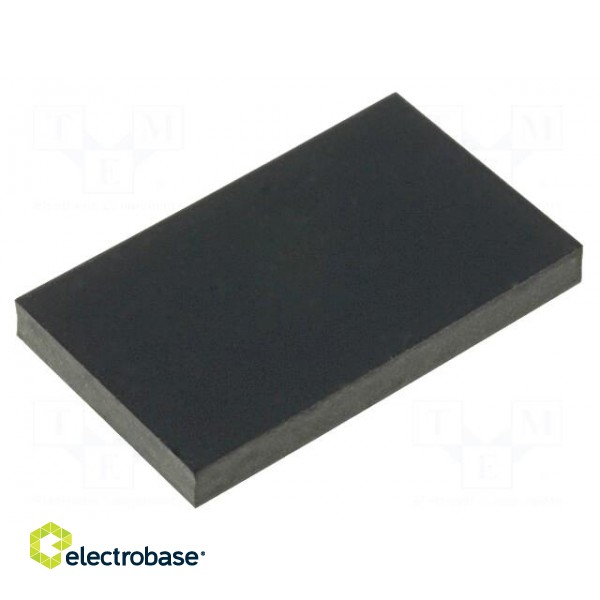 Self-adhesive foot | H: 3mm | black | rubber | W: 15mm | L: 25mm