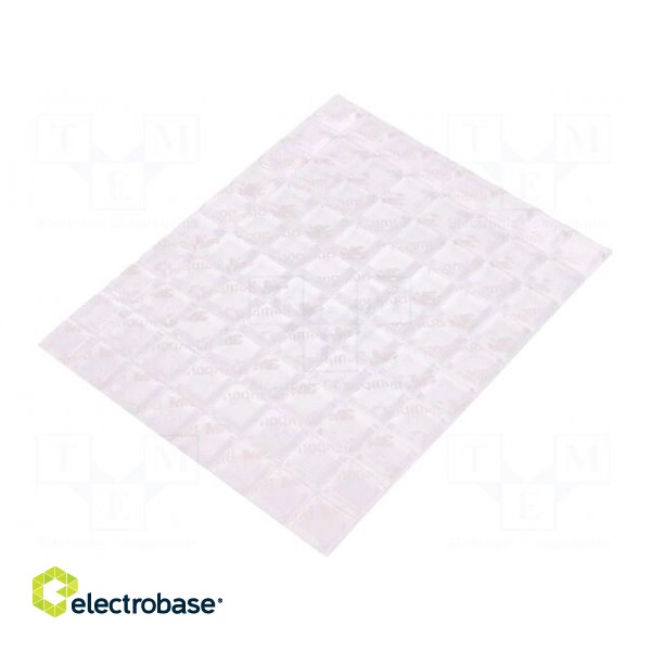 Self-adhesive foot | H: 3mm | transparent | polyurethane фото 1