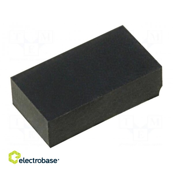 Self-adhesive foot | H: 4mm | black | rubber | W: 13mm | L: 7mm
