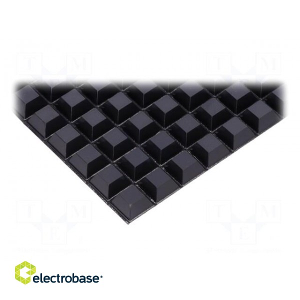 Self-adhesive foot | H: 5.8mm | black | polyurethane image 2