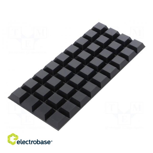 Self-adhesive foot | H: 7.6mm | black | polyurethane image 1