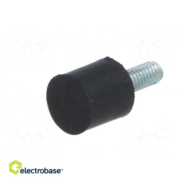 Vibroisolation foot | Ø: 10mm | H: 10mm | Shore hardness: 70±5 | 84N paveikslėlis 2