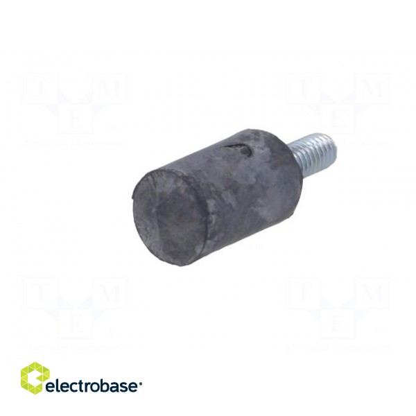 Vibroisolation foot | Ø: 10mm | H: 15mm | Shore hardness: 55±5 | 78N image 2