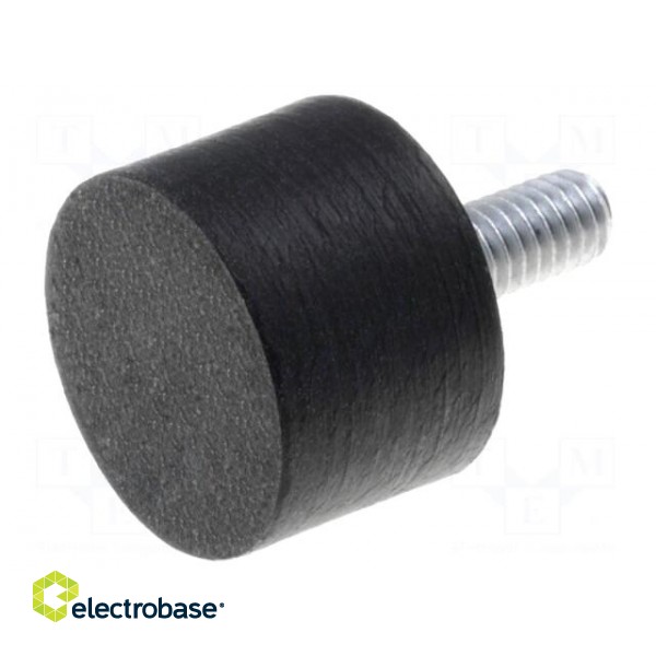 Vibroisolation foot | Ø: 15mm | H: 10mm | Shore hardness: 55±5 | 154N