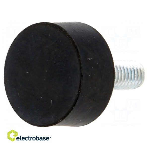 Vibroisolation foot | Ø: 20mm | H: 10mm | Shore hardness: 70±5 | 504N image 1