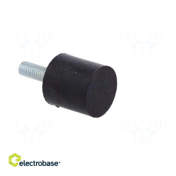Vibroisolation foot | Ø: 20mm | H: 20mm | Shore hardness: 55±5 | 302N фото 8