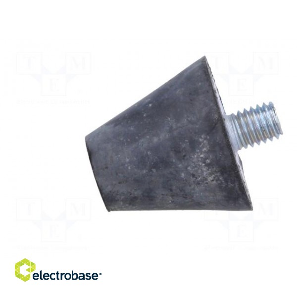 Vibroisolation foot | Ø: 20mm | Shore hardness: 40±5 | 358N | 84N/mm фото 3