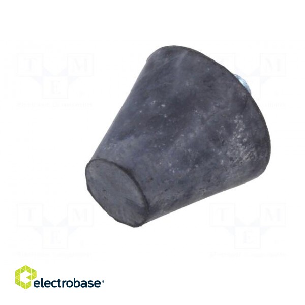 Vibroisolation foot | Ø: 20mm | Shore hardness: 40±5 | 358N | 84N/mm фото 2