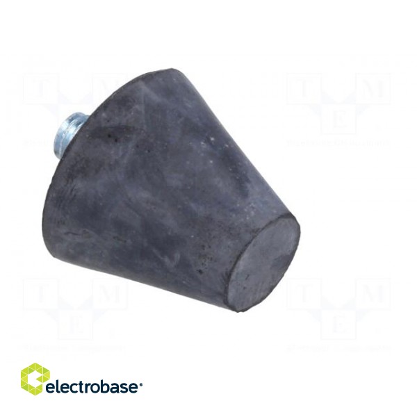 Vibroisolation foot | Ø: 20mm | Shore hardness: 40±5 | 358N | 84N/mm фото 8