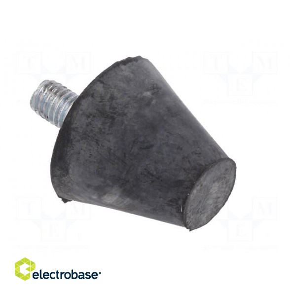 Vibroisolation foot | Ø: 20mm | Shore hardness: 40±5 | 358N | 84N/mm фото 6