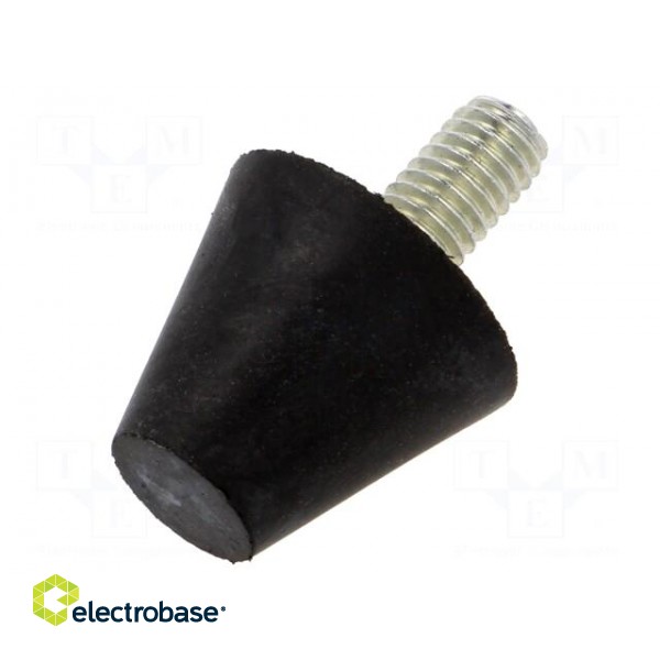 Vibroisolation foot | Ø: 20mm | Shore hardness: 40±5 | 358N | 84N/mm