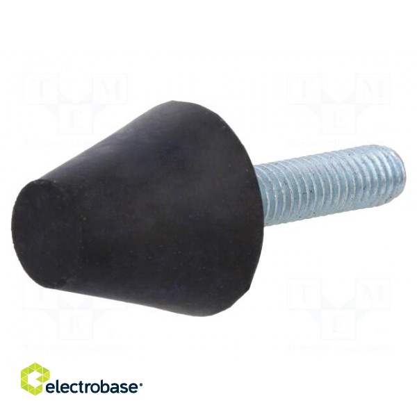 Vibroisolation foot | Ø: 20mm | Shore hardness: 55±5 | 407N | 96N/mm