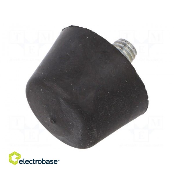 Vibroisolation foot | Ø: 25mm | Shore hardness: 40±5 | 261N | 61N/mm