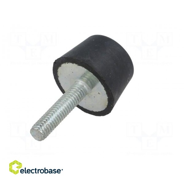 Vibroisolation foot | Ø: 25mm | Shore hardness: 40±5 | 261N | 61N/mm фото 6