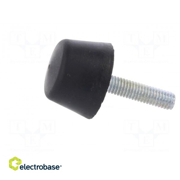 Vibroisolation foot | Ø: 25mm | Shore hardness: 70±5 | 374N | 88N/mm фото 3