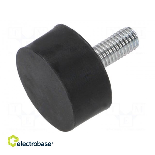 Vibroisolation foot | Ø: 30mm | H: 15mm | Shore hardness: 40±5 | 530N