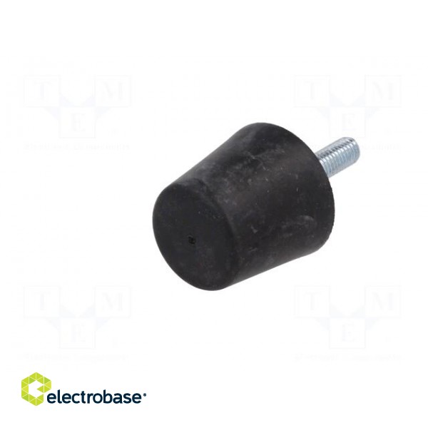 Vibroisolation foot | Ø: 38mm | Shore hardness: 55±5 | 1117N | 128N/mm image 2