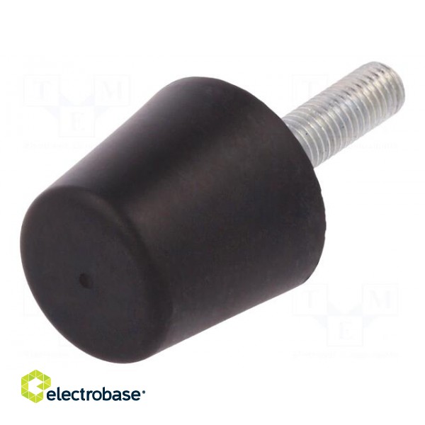 Vibroisolation foot | Ø: 38mm | Shore hardness: 70±5 | 1432N | 164N/mm image 1