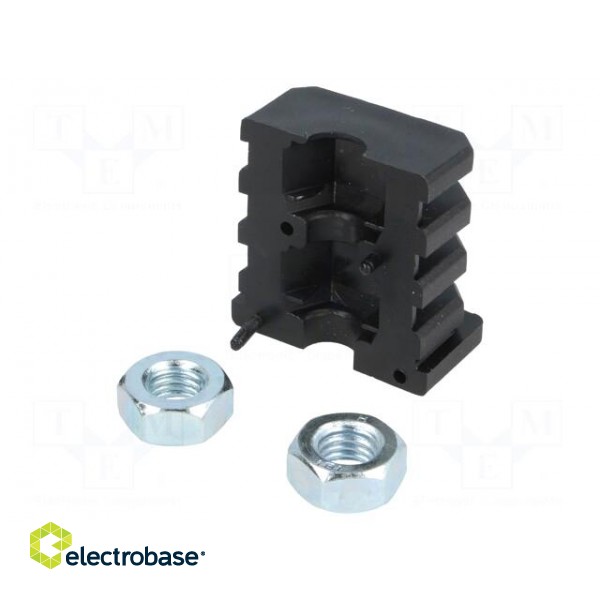 Plugs | for feet fastening,for profiles | Body: black | H: 37mm image 2
