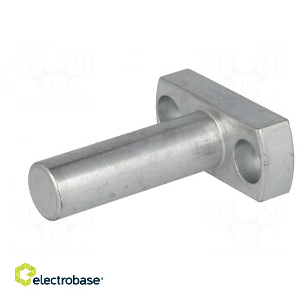 Mounting base | V: pin | D: 12mm | W: 16mm | H: 39mm | steel | zinc image 2