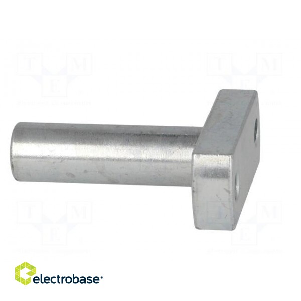 Mounting base | V: pin | D: 12mm | W: 16mm | H: 39mm | steel | zinc image 3