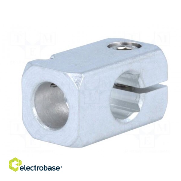 Mounting coupler | with axial bore | D: 12mm | S: 10mm | W: 20mm | H: 20mm image 6