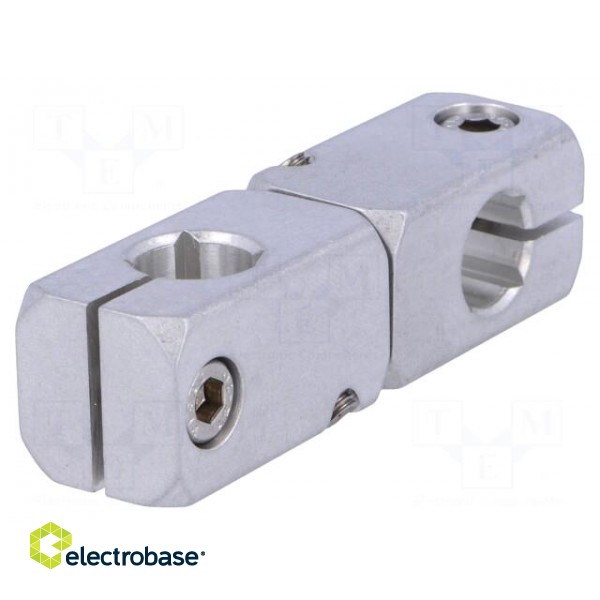 Mounting coupler | twistable | D: 12mm | S: 10mm | W: 20mm | H: 20mm image 1