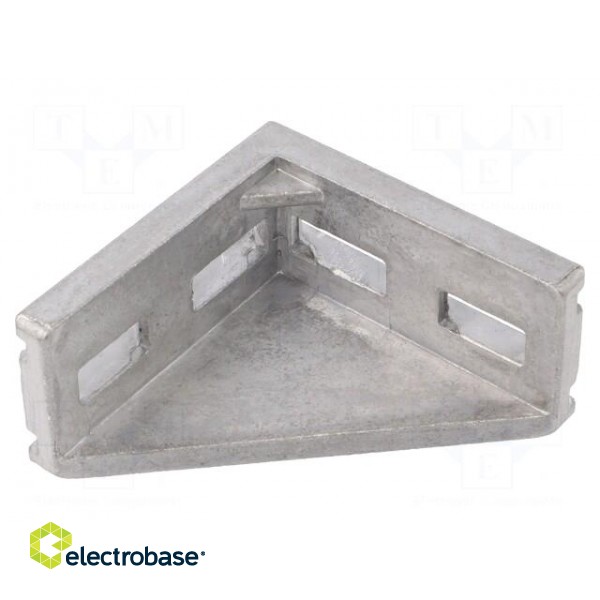 Angle bracket | for profiles | Width of the groove: 10mm | W: 38mm paveikslėlis 1